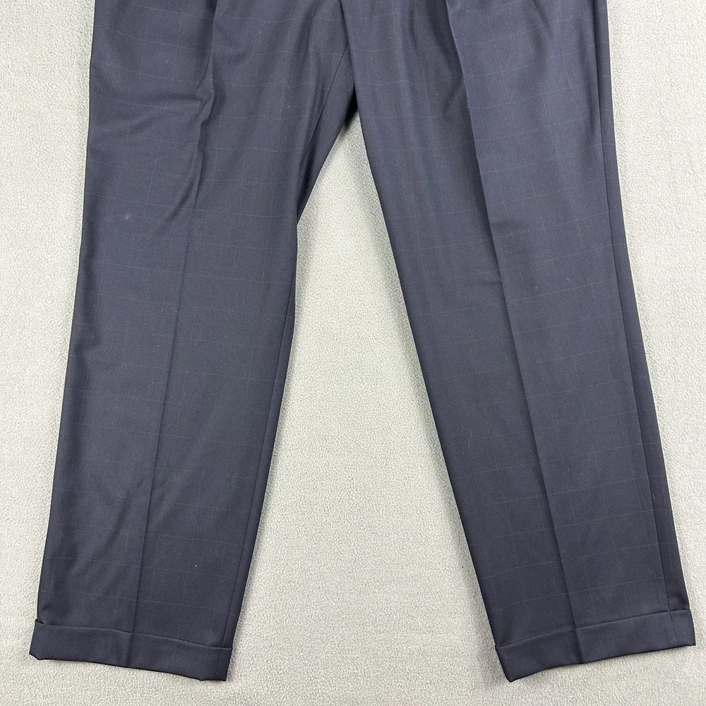 Ralph Lauren Dress Pants Mens‎ 40x30 Navy Blue Comfort Flex Performance Pleated